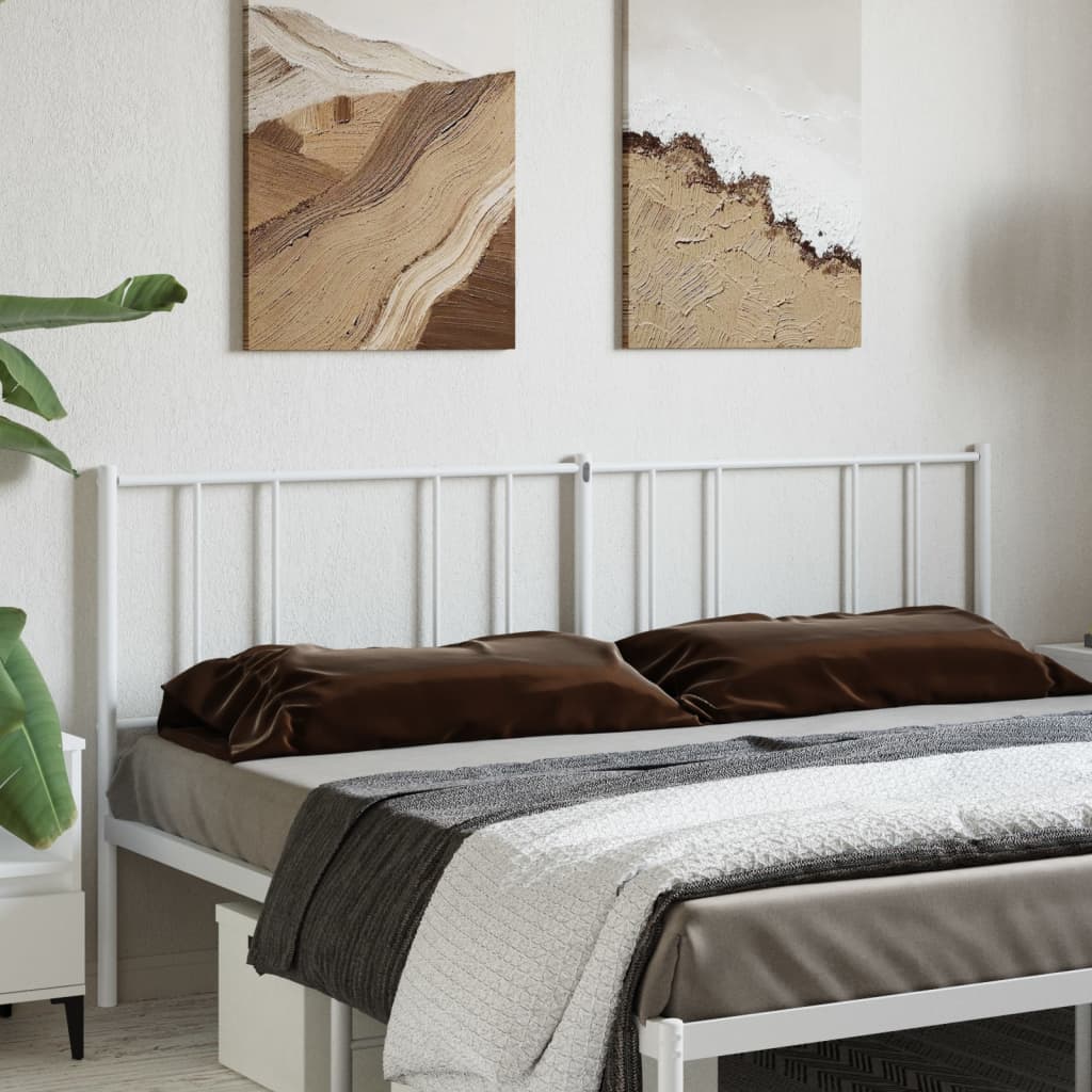 Metal Headboard White 193cm - Casper Homes