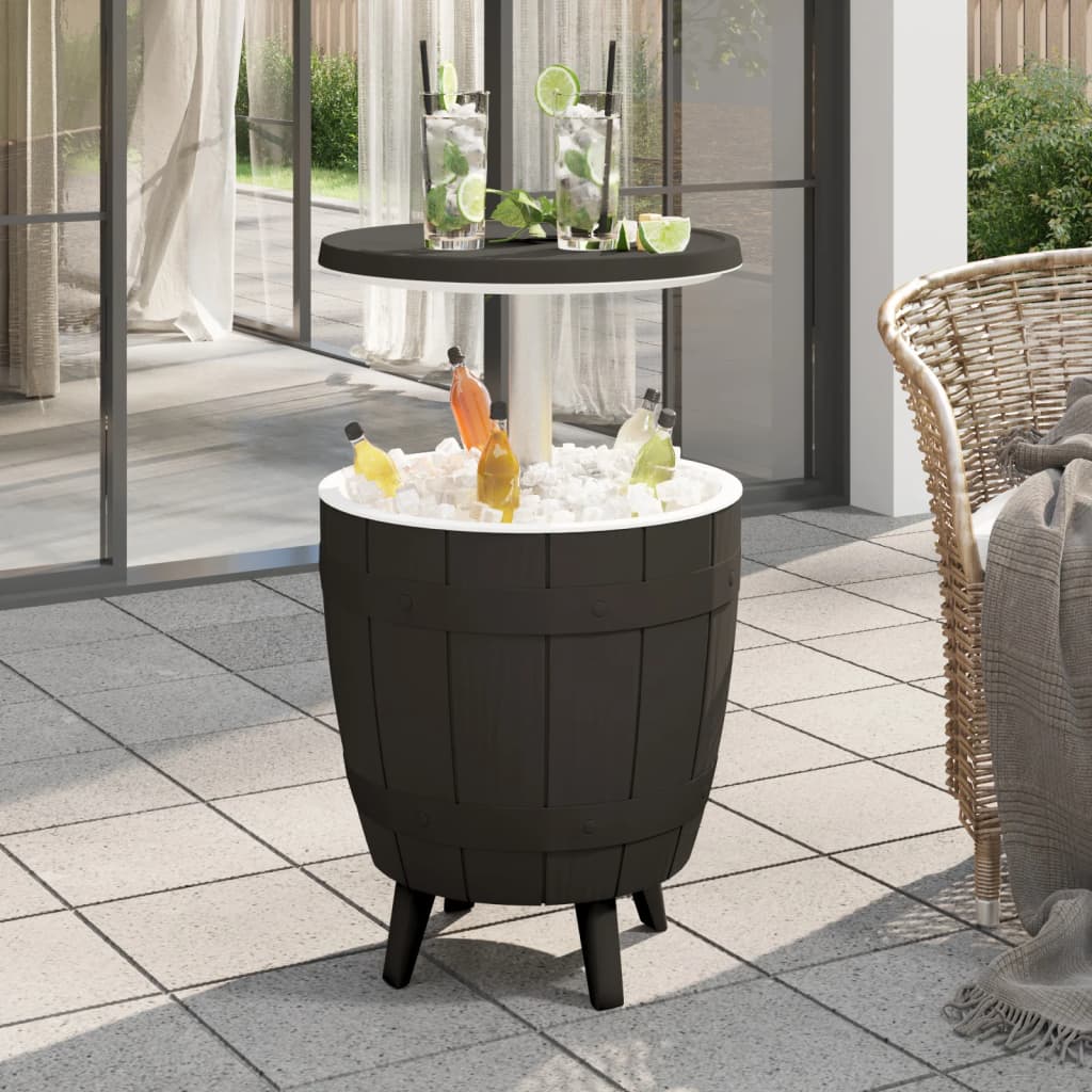 3-in-1 Ice Cooler Table Black Polypropylene - Millennium Furniture