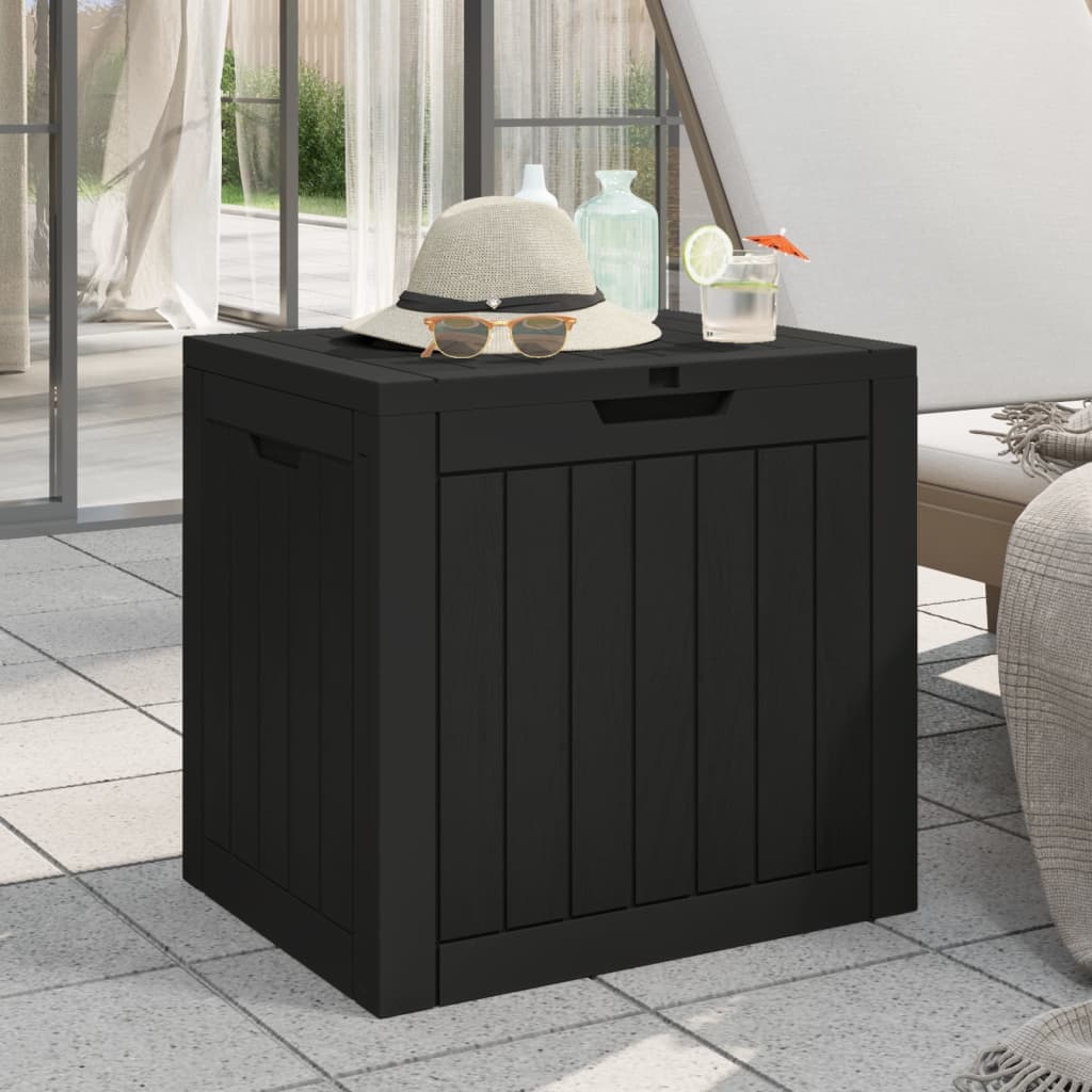 Garden Storage Box Black 55.5x43x53 cm Polypropylene - Style and Chic