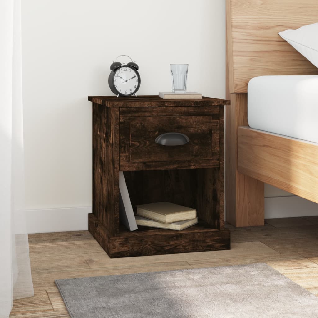 Bedside Cabinets 2 pcs Smoked Oak 39x39x47.5 cm Engineered Wood - Style and Chic