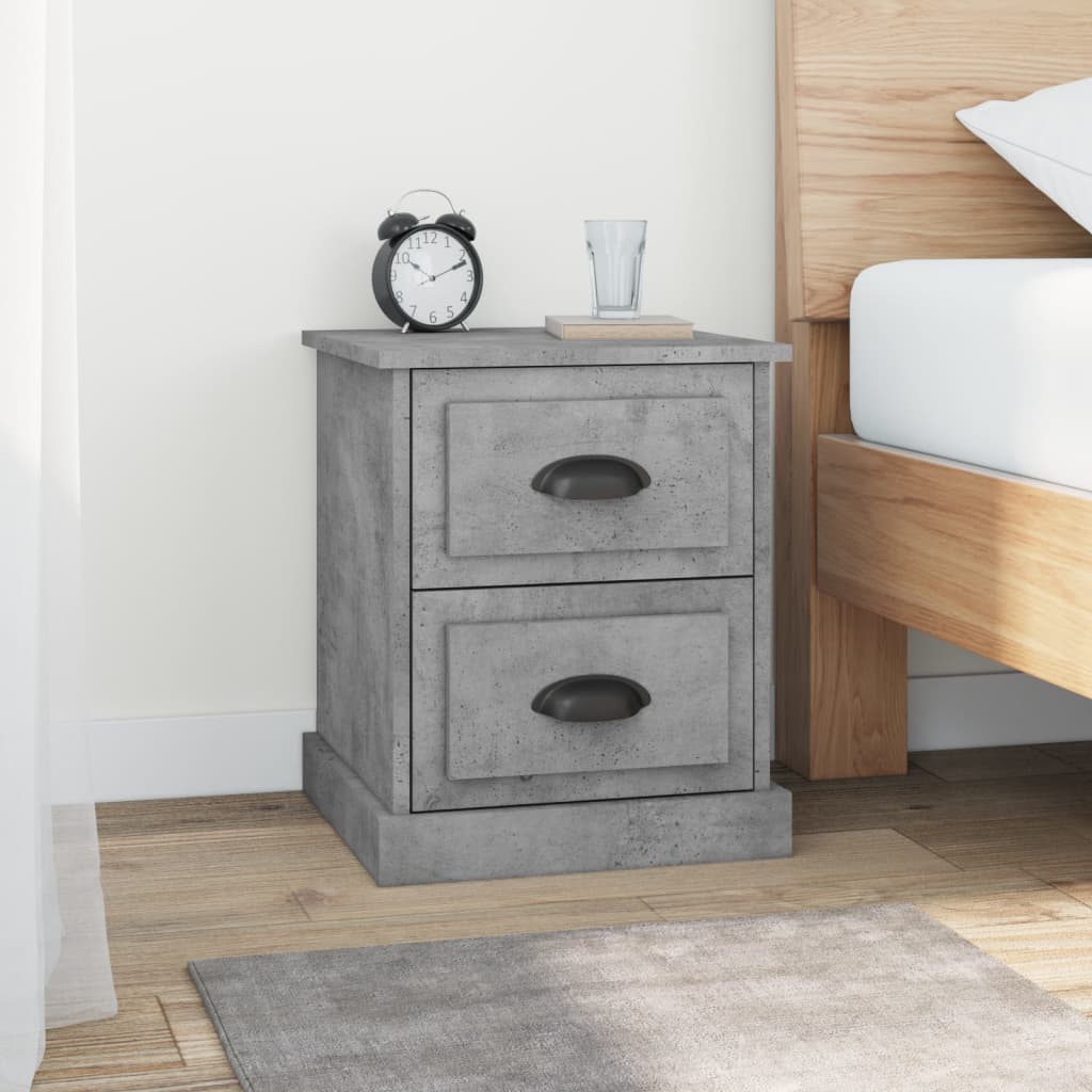 Bedside Cabinets 2 pcs Concrete Grey 39x39x47.5 cm Engineered Wood - Style and Chic