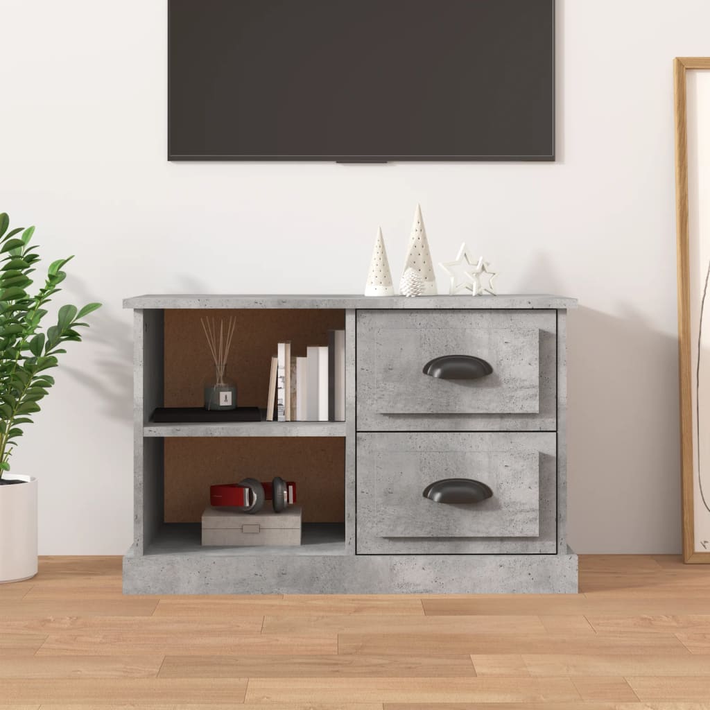 TV Cabinet Concrete Grey 73x35.5x47.5 cm Engineered Wood - Style and Chic