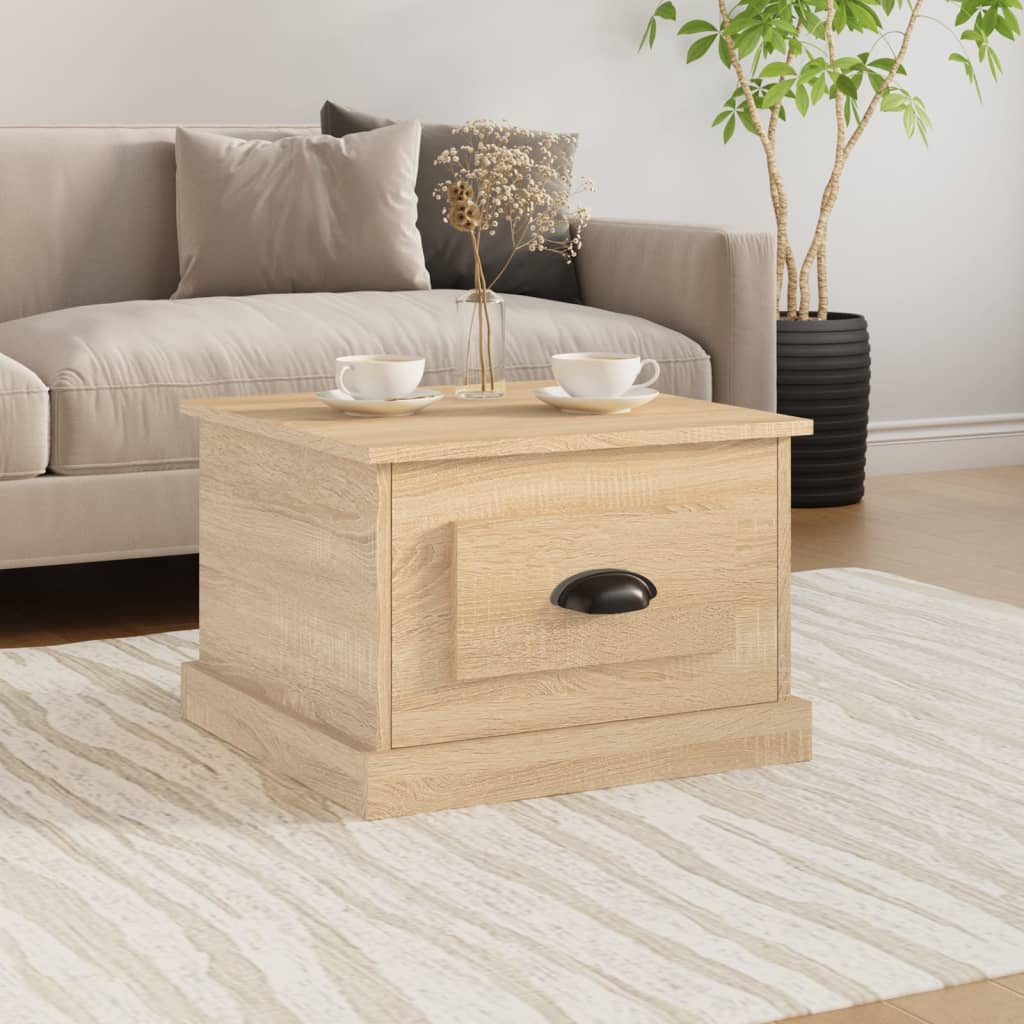 Coffee Table Sonoma Oak 50x50x35 cm Engineered Wood - Merlin Deals