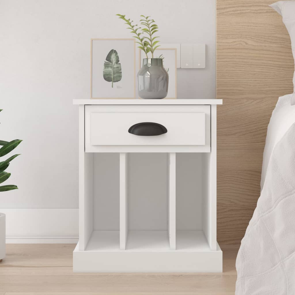 Bedside Cabinet White 43x36x50 cm - Unbeatable Bargains