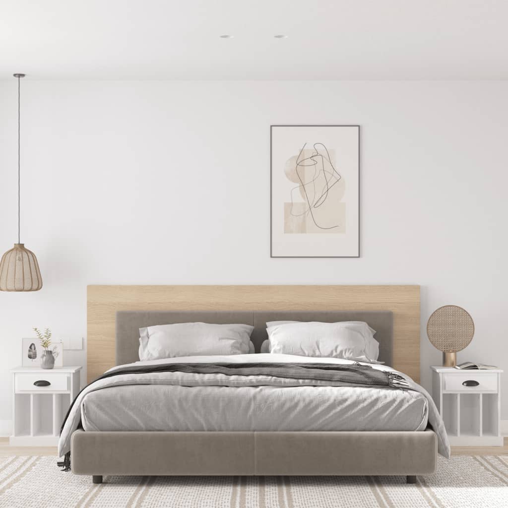 Bedside Cabinets 2 pcs White 43x36x50 cm - Millennium Furniture