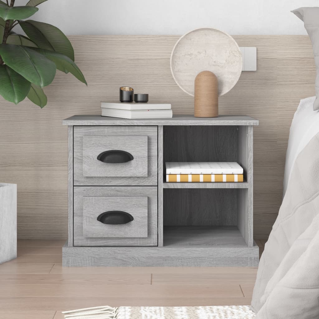 Bedside Cabinet Grey Sonoma 60x35.5x45 cm - Tyrell & Tyrell