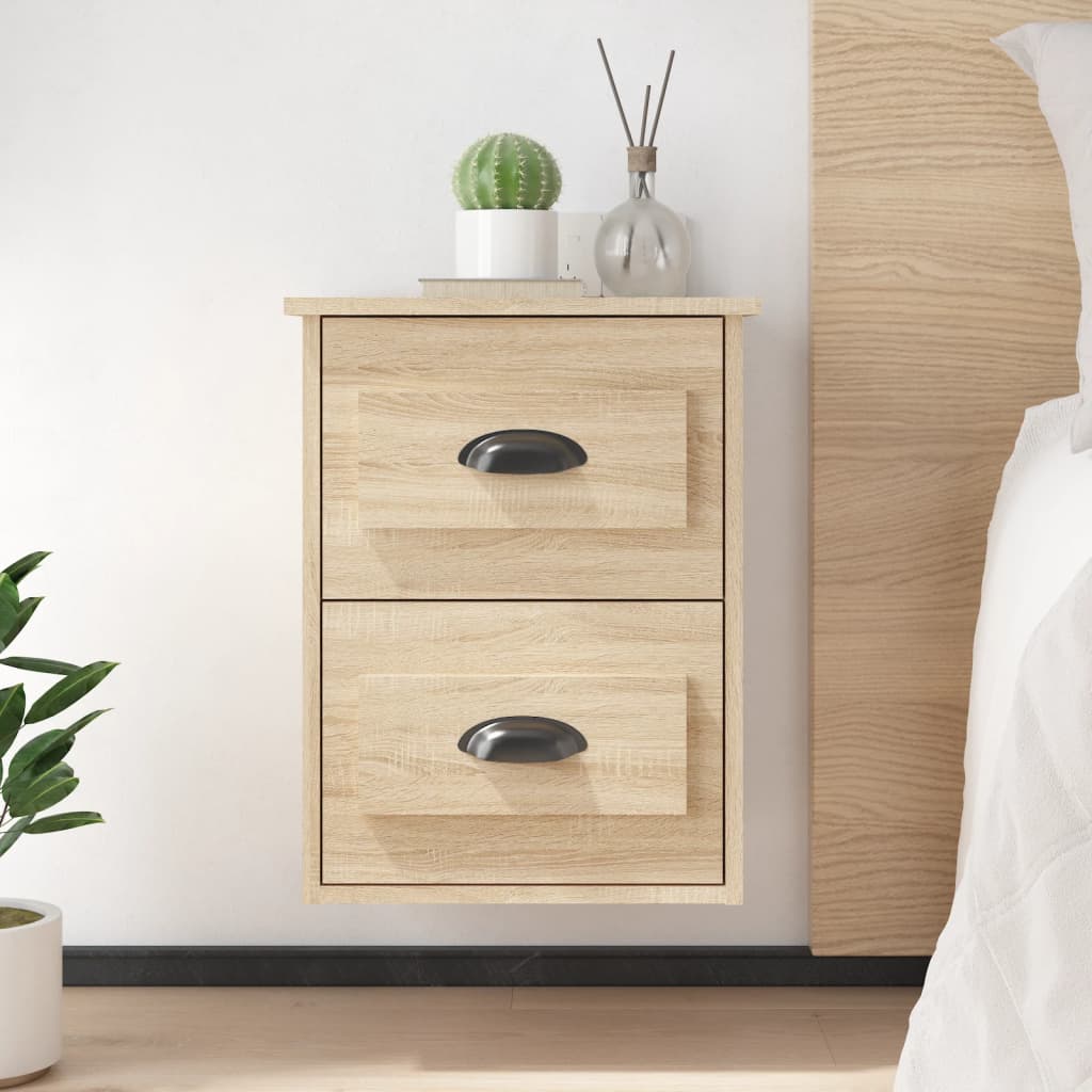Bedside Table - LAREDO Nightstand Sonoma Oak 41.5cm - Millennium Furniture