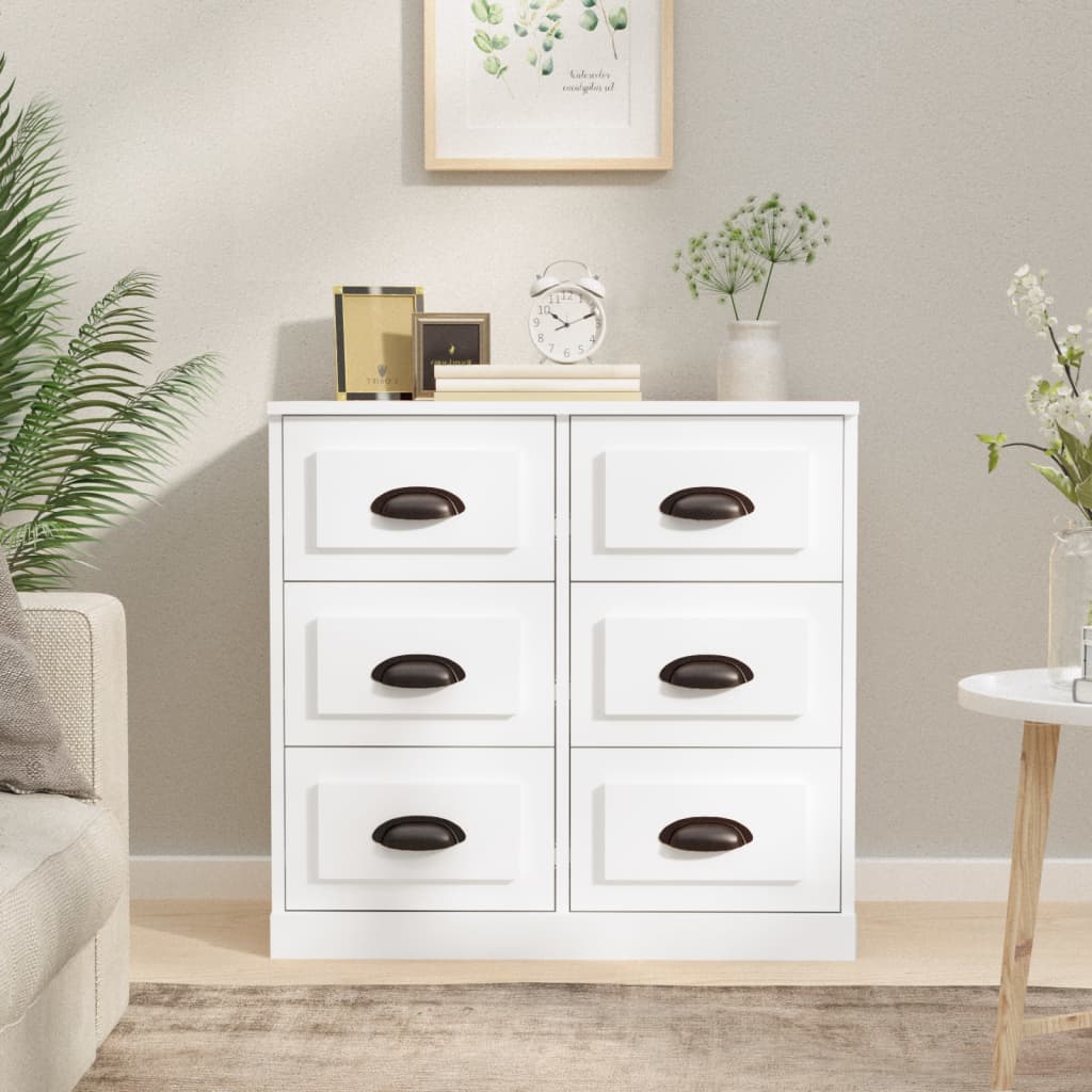 Sideboard White 70x35.5x67.5 cm Engineered Wood - The Home Maker