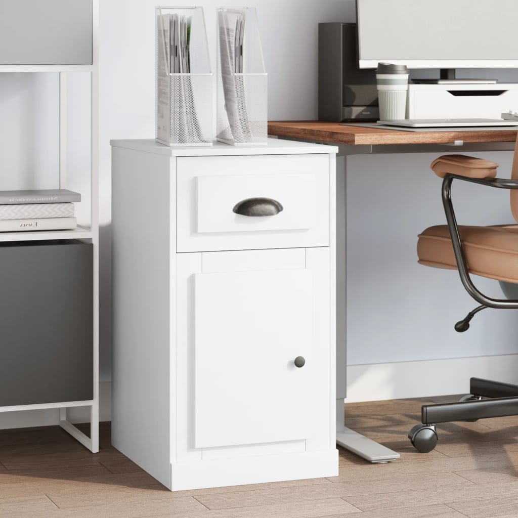 Side Cabinet with Drawer White 40x50x75 cm Engineered Wood - Sid & Sam