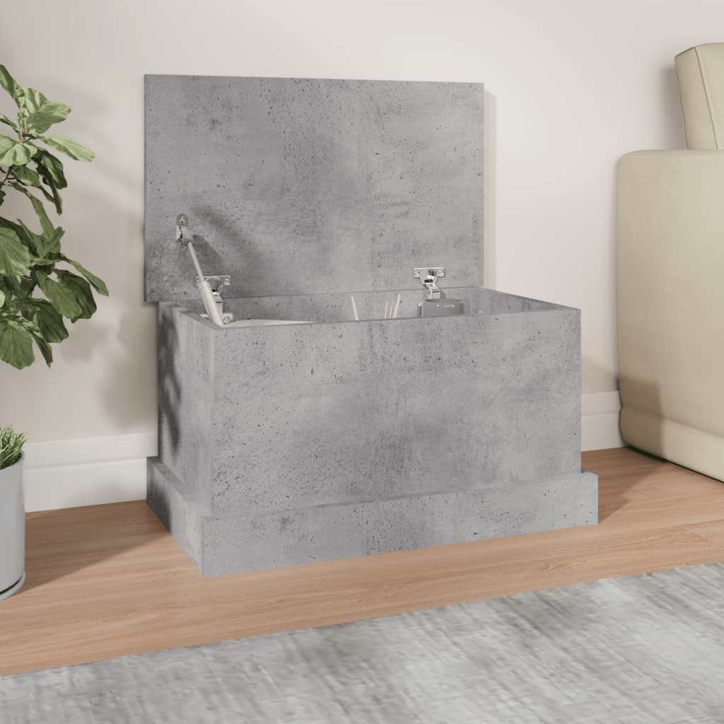 Storage Box Concrete Grey 50x30x28 cm Engineered Wood - Tyrell & Tyrell