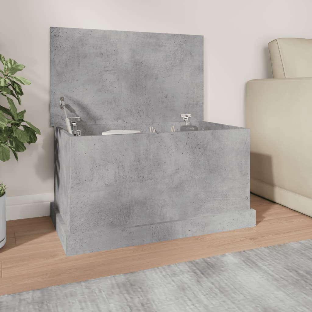 Storage Box Concrete Grey 70x40x38 cm Engineered Wood - Merlin Deals