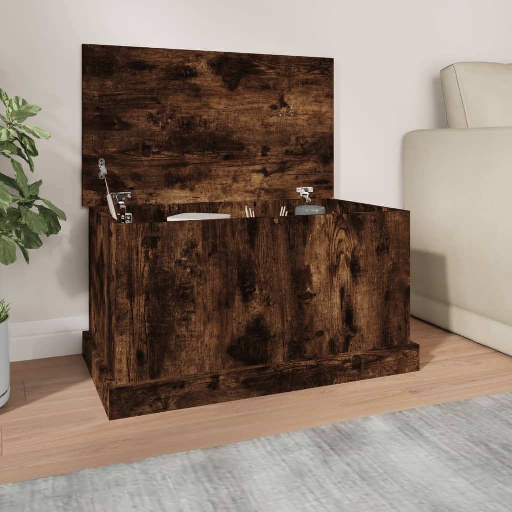 Storage Box Smoked Oak 70x40x38 cm Engineered Wood - Tyrell & Tyrell
