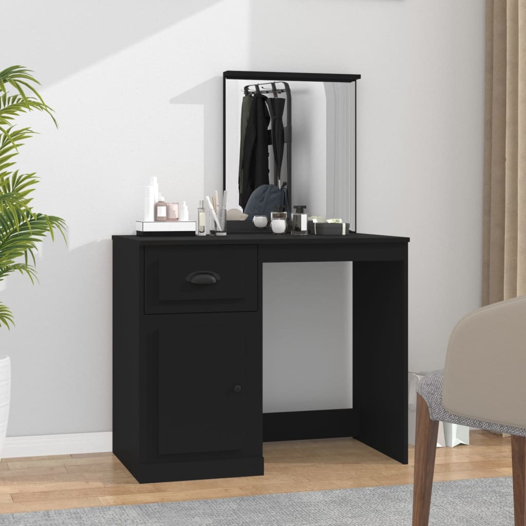 Dressing Table - TUCSON Dresser Black 90cm - Sid & Sam