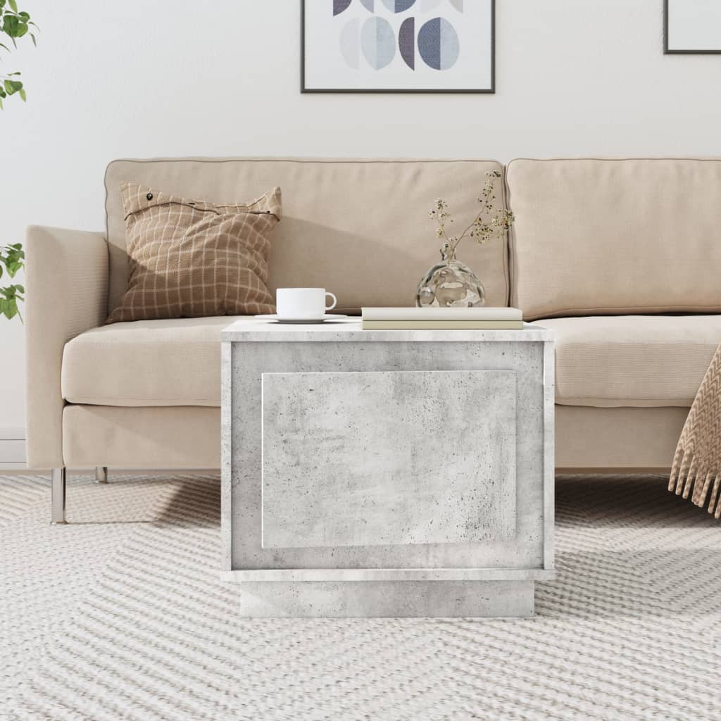 Coffee Table Concrete Grey 51x50x44 cm Engineered Wood - Merlin Deals
