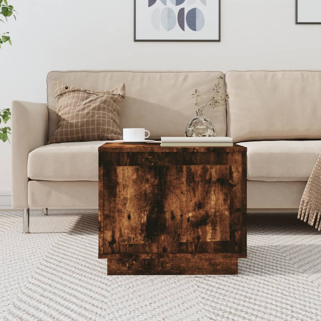 Coffee Table Smoked Oak 51x50x44 cm Engineered Wood - The Home Maker