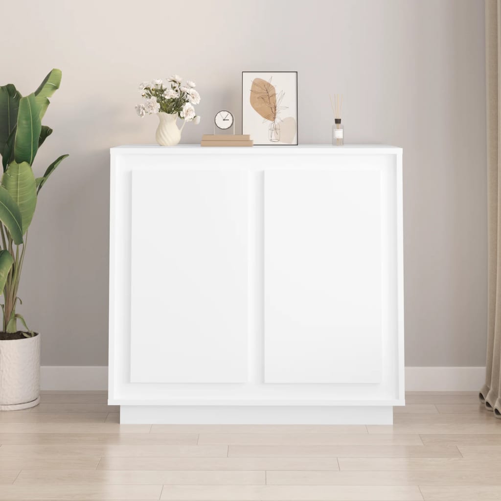 Sideboard White 80x34x75 cm Engineered Wood - The Home Maker