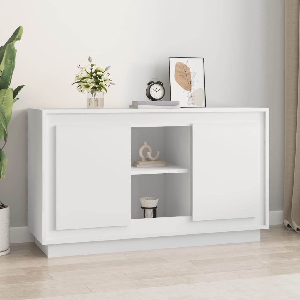 Sideboard White 102x35x60 cm Engineered Wood - Sid & Sam