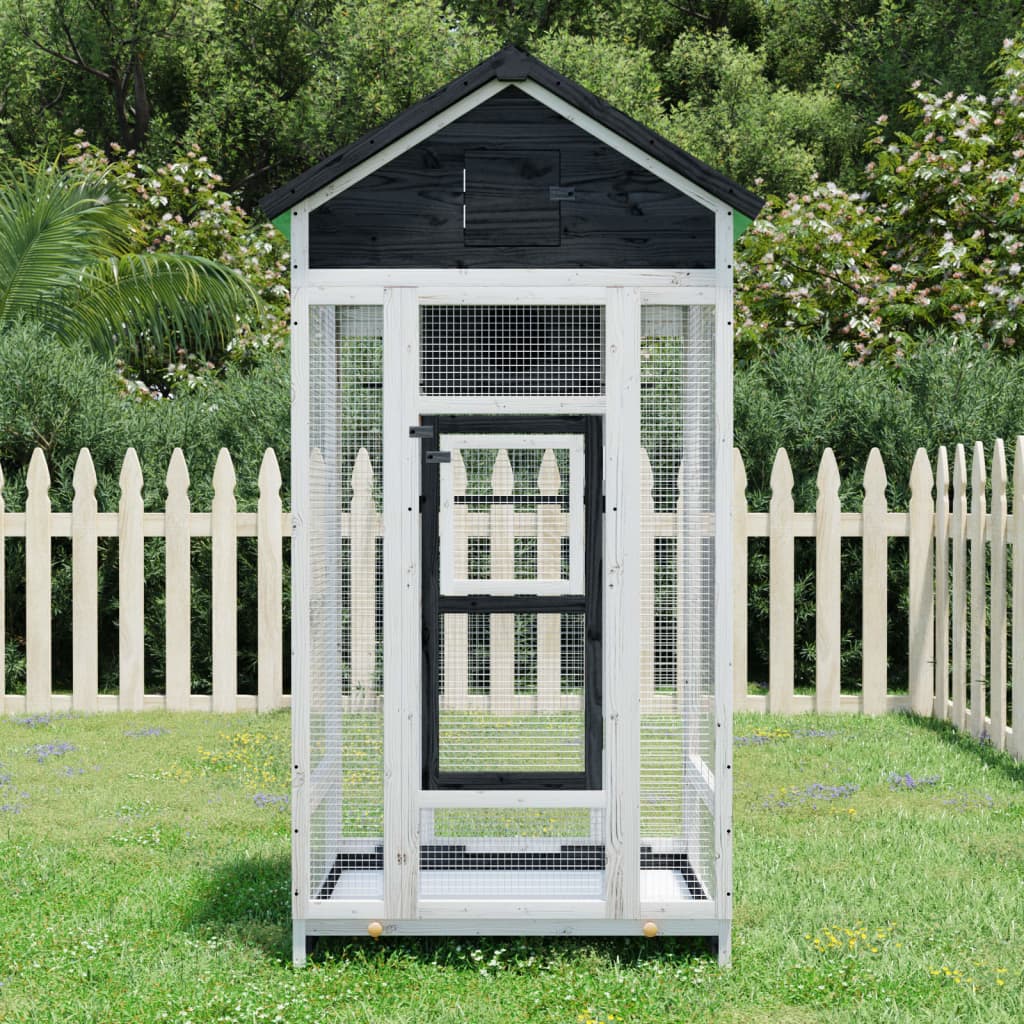 Bird House Grey 91.5x53x170 cm Solid Wood Pine - Unbeatable Bargains