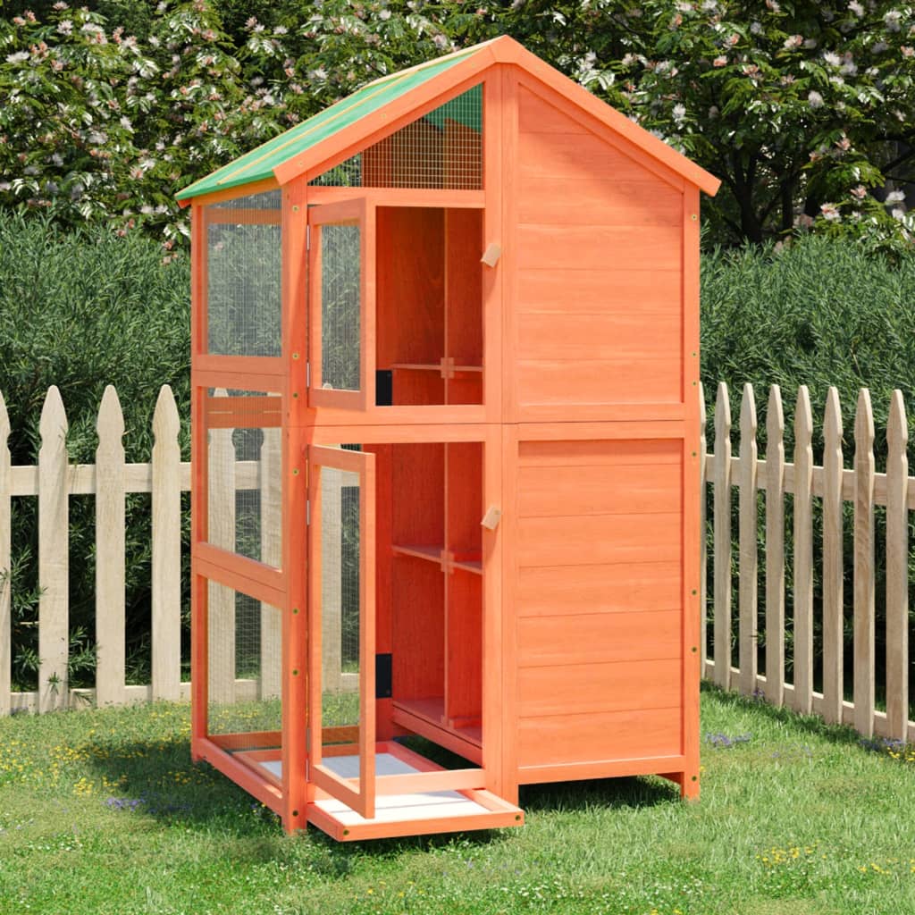 Bird House Brown 97x81x152 cm Solid Wood Pine - Millennium Furniture
