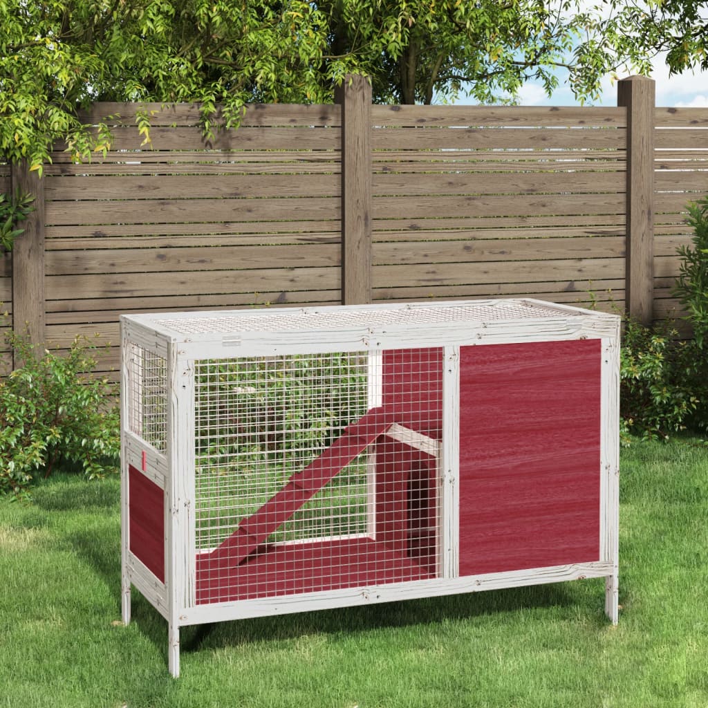 Rabbit Hutch Mocha 103x44x69.5 cm Solid Wood Pine - All Things Good