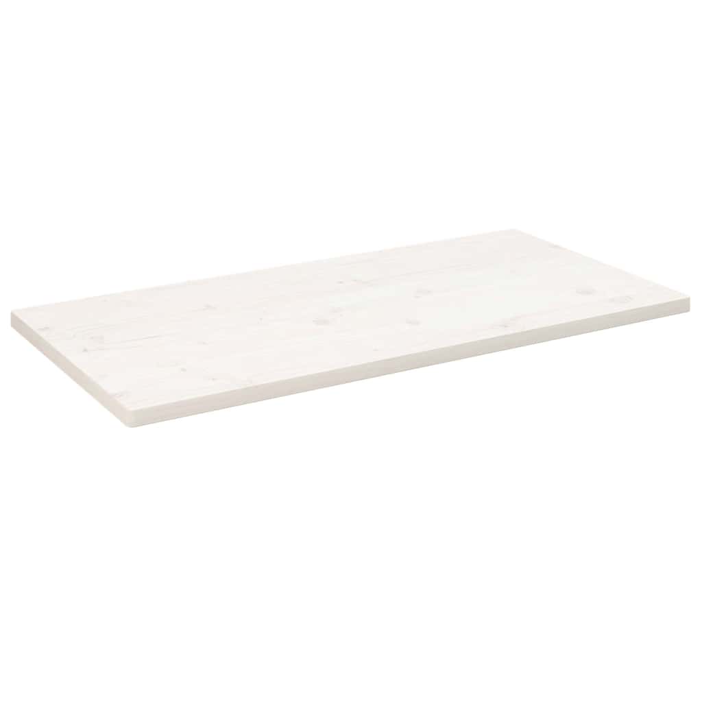 Table Top White 110x55x2.5cm Solid Wood Pine Rectangular - Casper Homes
