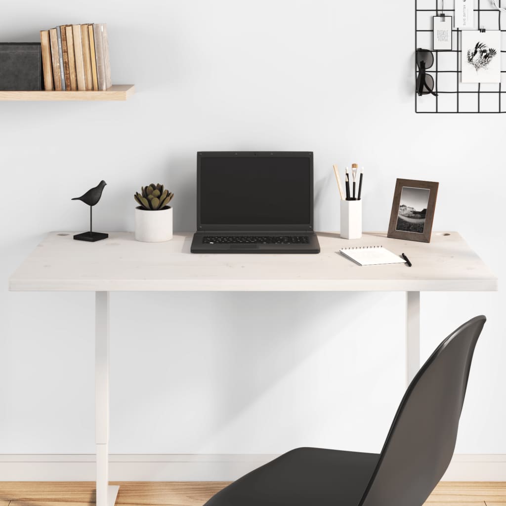 Desk Top White 100x50x2.5 cm Solid Wood Pine - Tyrell & Tyrell