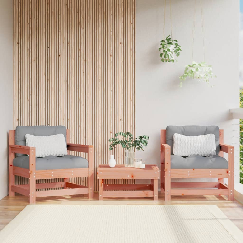 Garden Chairs with Cushions 2 pcs Solid Wood Douglas - Casper Homes