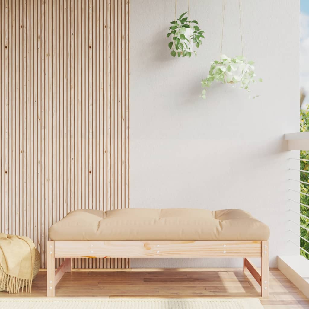 Garden Footstool 120x80 cm Solid Wood Pine - Brittle & Co