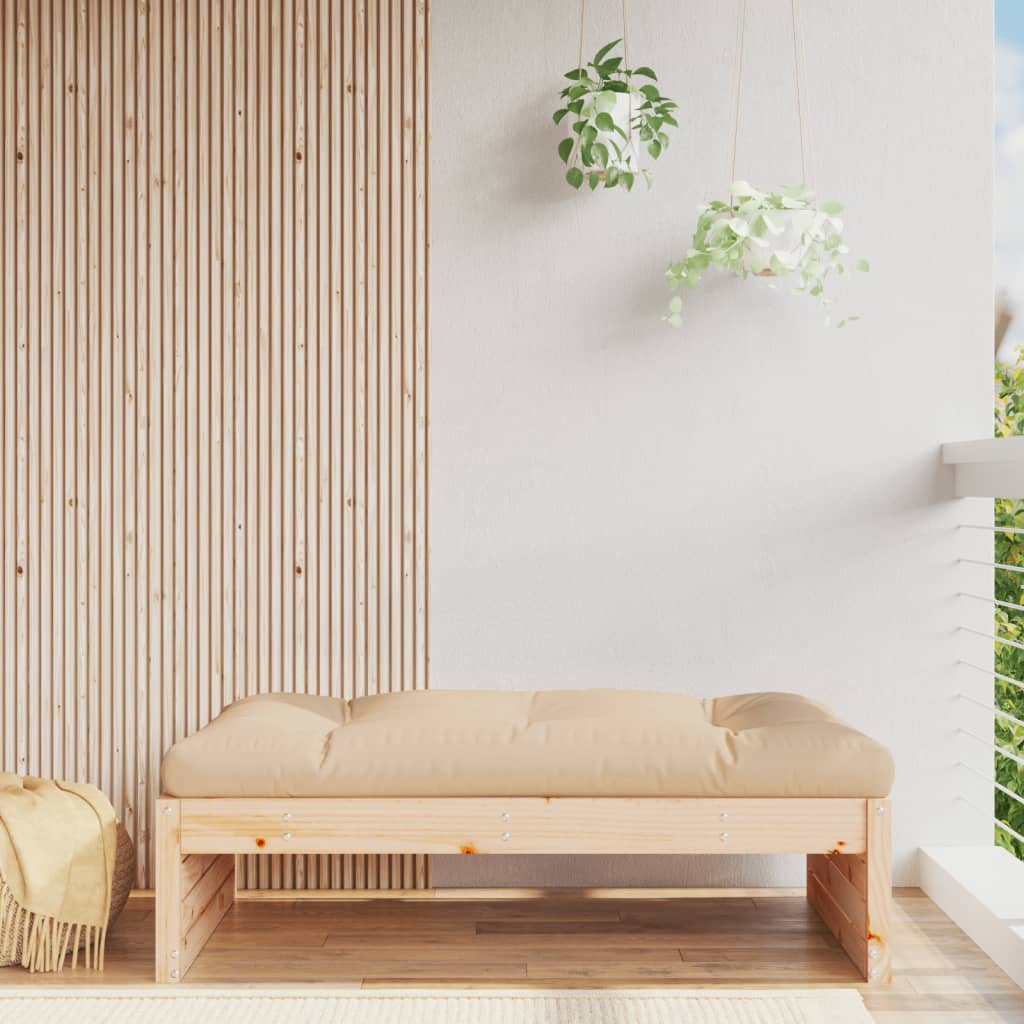 Garden Footstool 120x80 cm Solid Wood Pine - Millennium Furniture
