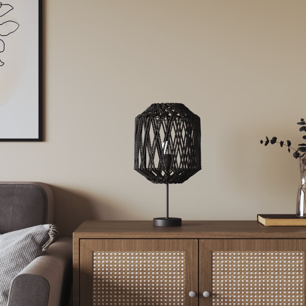 Lamp Shade Black 23x28cm Iron and Paper - Tyrell & Tyrell