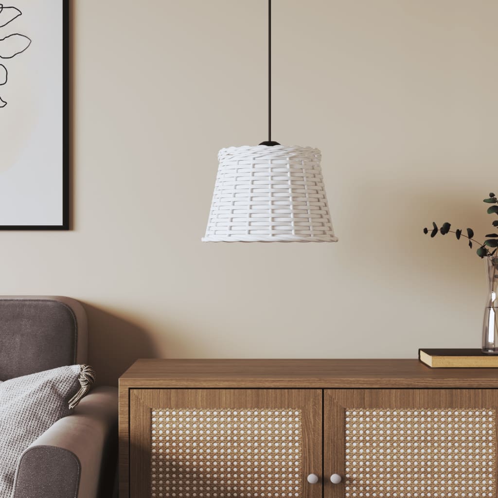 Ceiling Lamp Shade White Ã ̃25x17 cm Wicker - Millennium Furniture