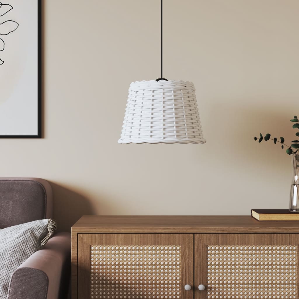 Ceiling Lamp Shade White Ã ̃30x20 cm Wicker - Style and Chic