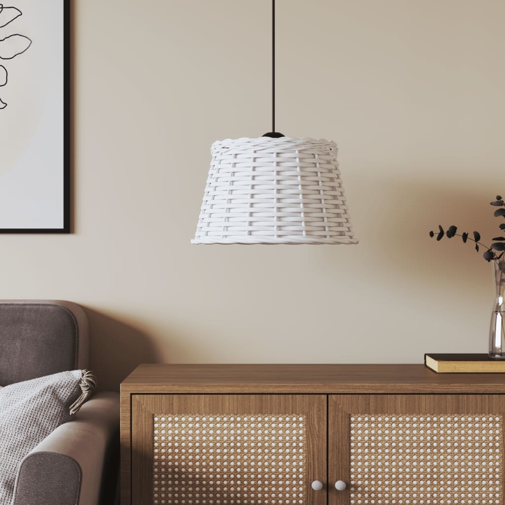 Ceiling Lamp Shade White Ã ̃38x23 cm Wicker - Unbeatable Bargains