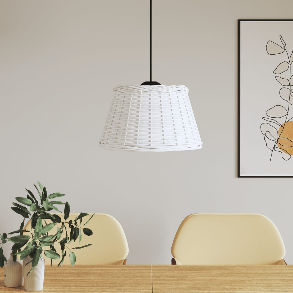 Ceiling Lamp Shade White Ø50x30 cm Wicker - Casper Homes