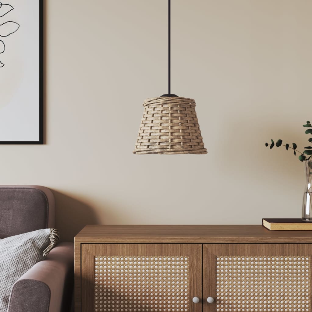 Ceiling Lamp Shade Brown Ã ̃15x12 cm Wicker - R and M Furniture