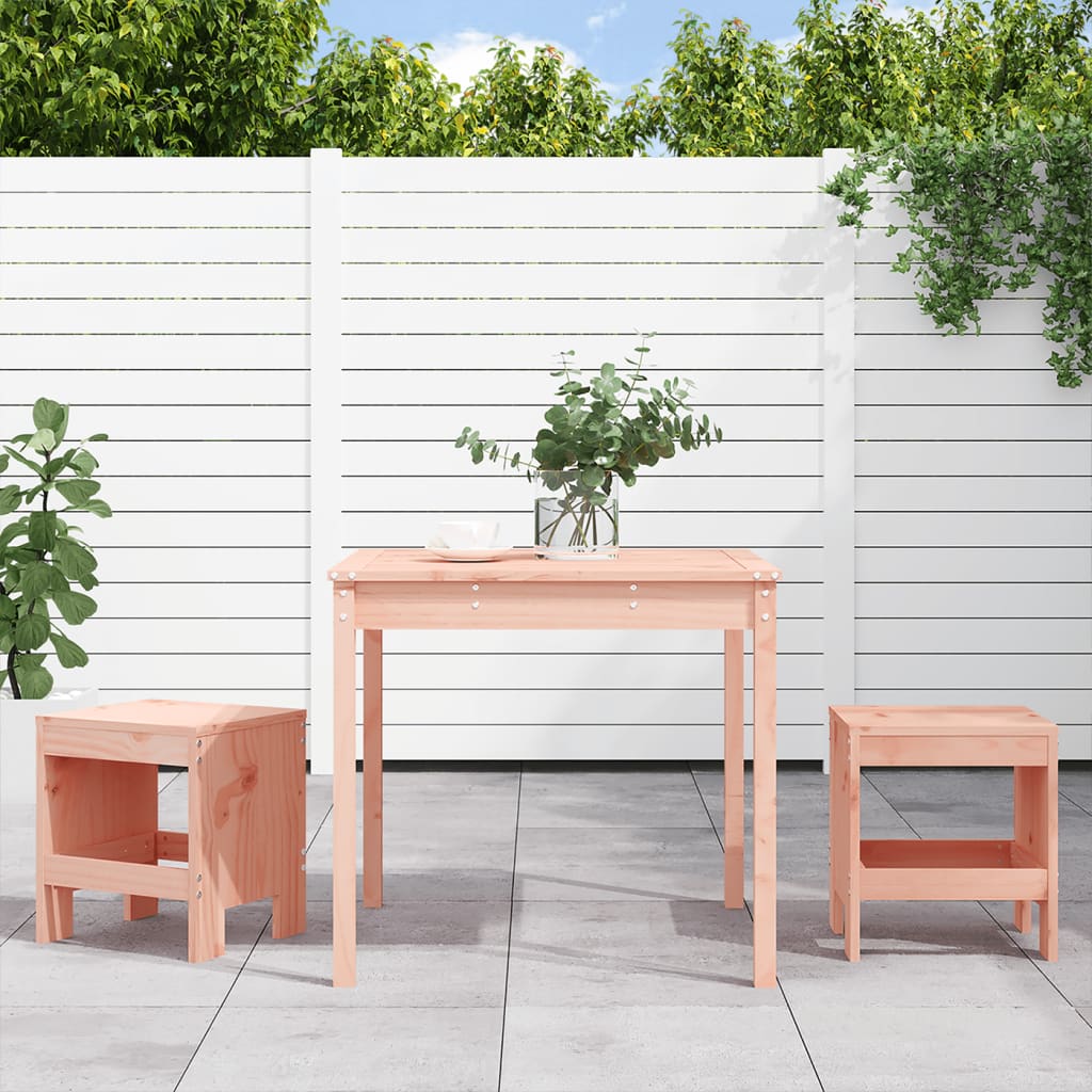3 Piece Garden Bistro Set Solid Wood Douglas - Discount Dealers