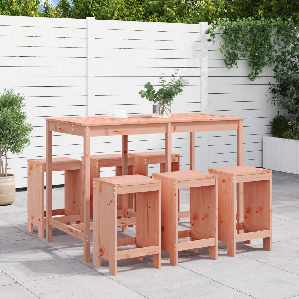 7 Piece Garden Bar Set Solid Wood Douglas - Direct Imports