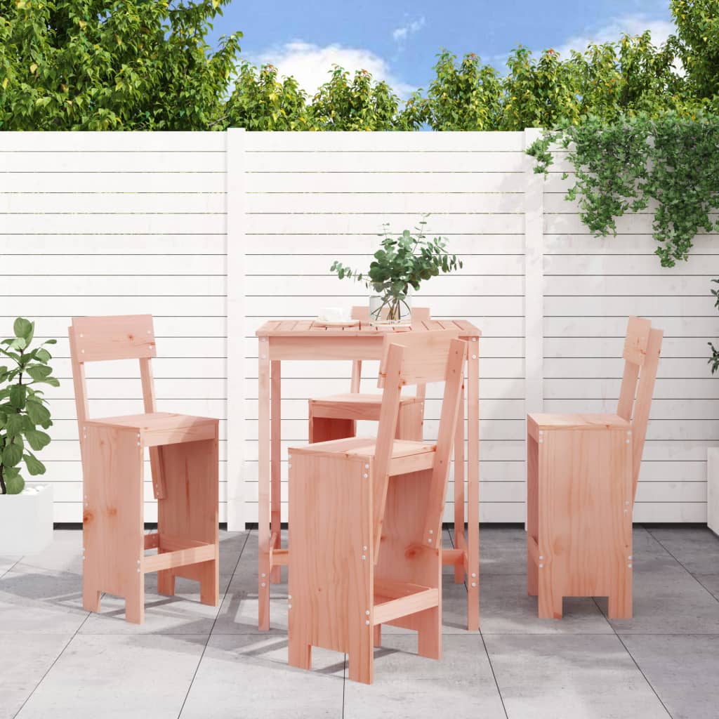 5 Piece Garden Bar Set Solid Wood Douglas - Millennium Furniture