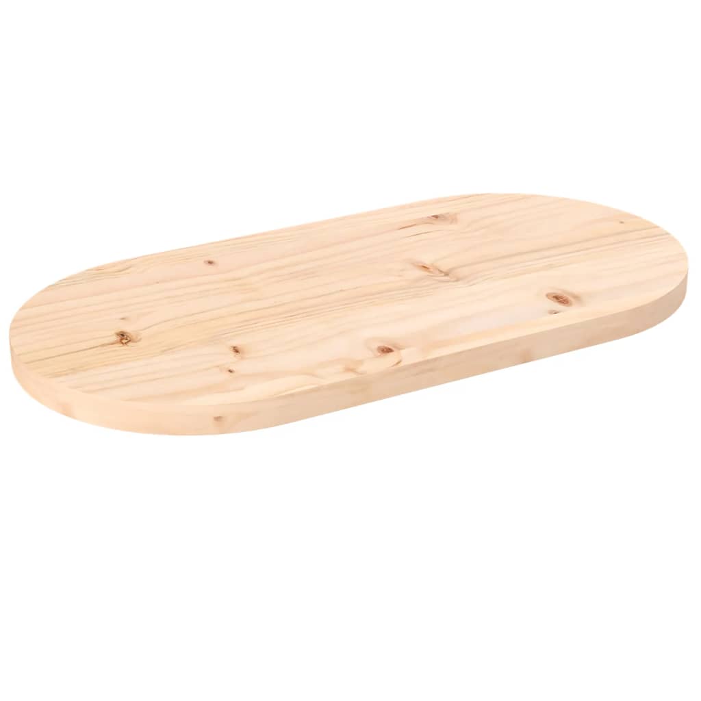 Table Top 70x35x2.5 cm Solid Wood Pine Oval - Sid & Sam