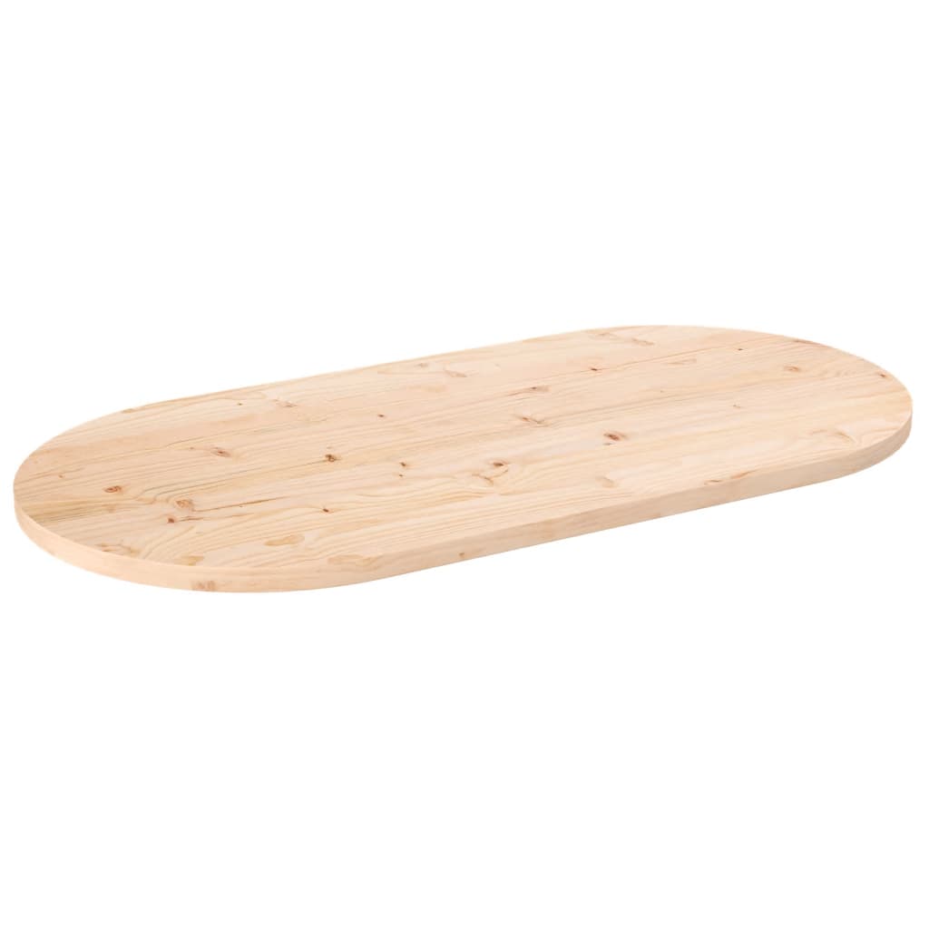 Table Top 100x50x2.5 cm Solid Wood Pine Oval - Casper Homes