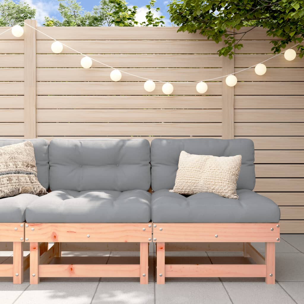 Garden Middle Sofas 2 pcs Solid Wood Douglas - Brittle & Co