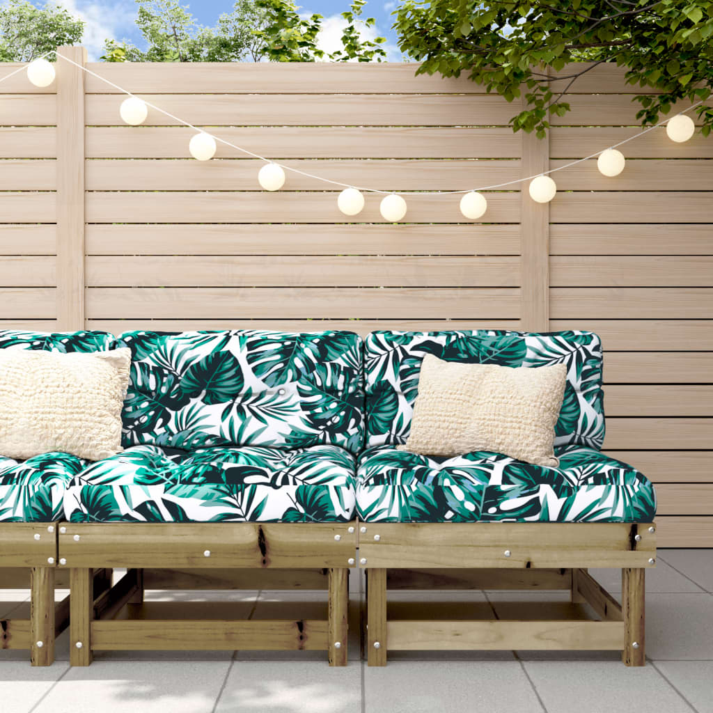 Garden Middle Sofas 2 pcs Impregnated Wood Pine - Sid & Sam