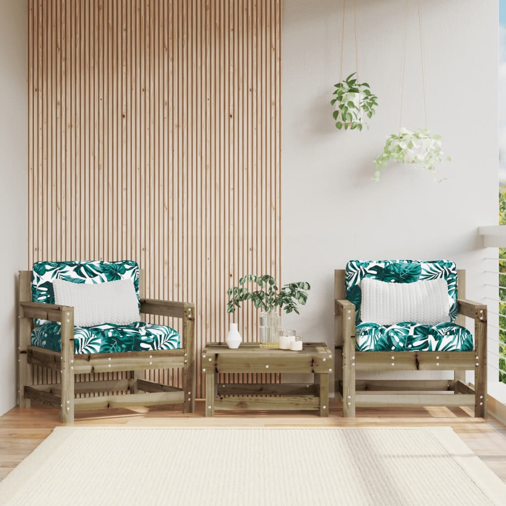 Garden Chairs 2 Pieces Impregnated Wood Pine - Merkel Designers