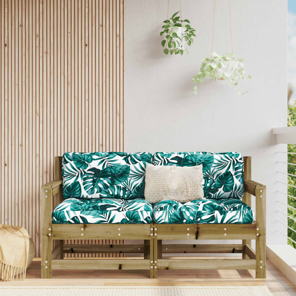Garden Corner Sofas 2 pcs Impregnated Wood Pine - Discount Dealers