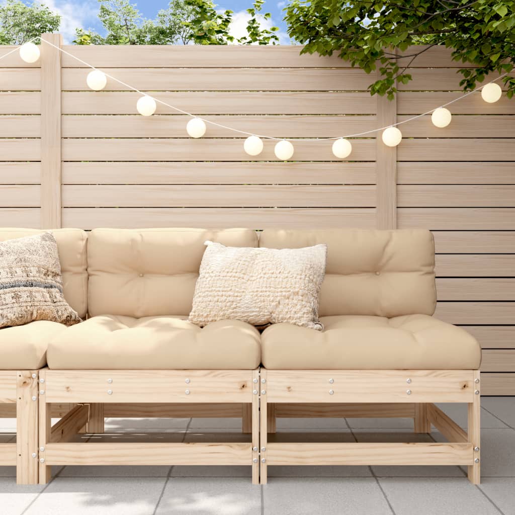 Garden Middle Sofas 2 pcs Solid Wood Pine - Direct Imports