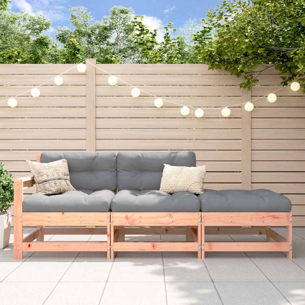 3 Piece Garden Lounge Set Solid Wood Douglas - Casper Homes