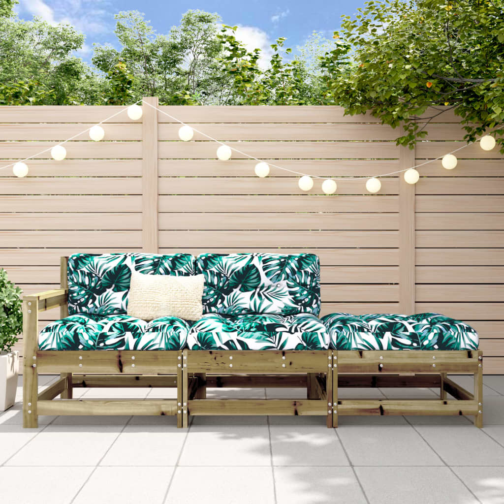 3 Piece Garden Lounge Set Impregnated Wood Pine - Direct Imports