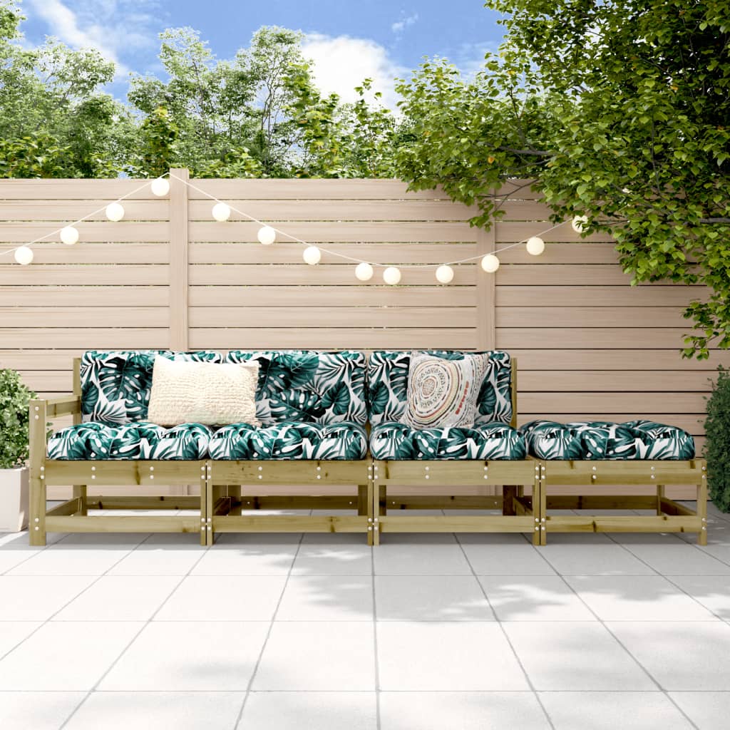 4 Piece Garden Lounge Set Impregnated Wood Pine - Merkel Designers