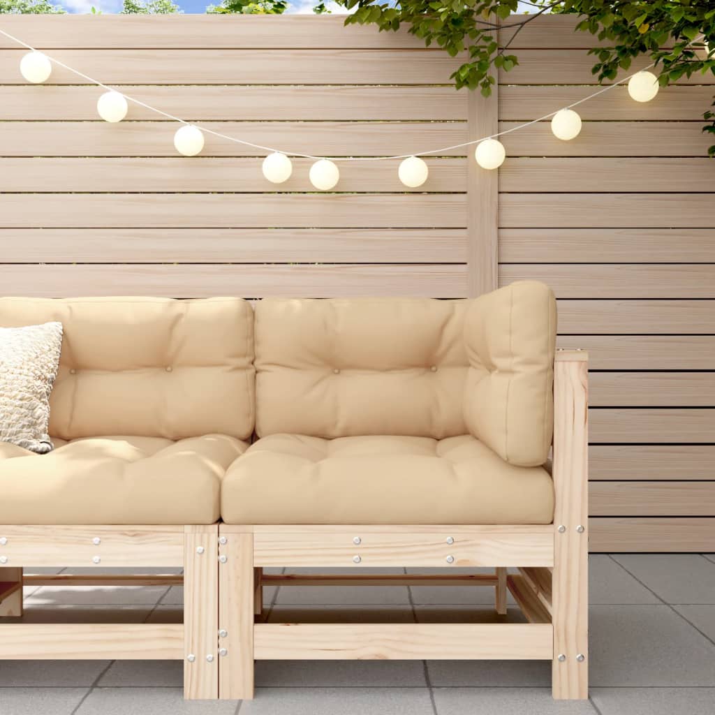Garden Corner Sofa Solid Wood Pine - Sid & Sam