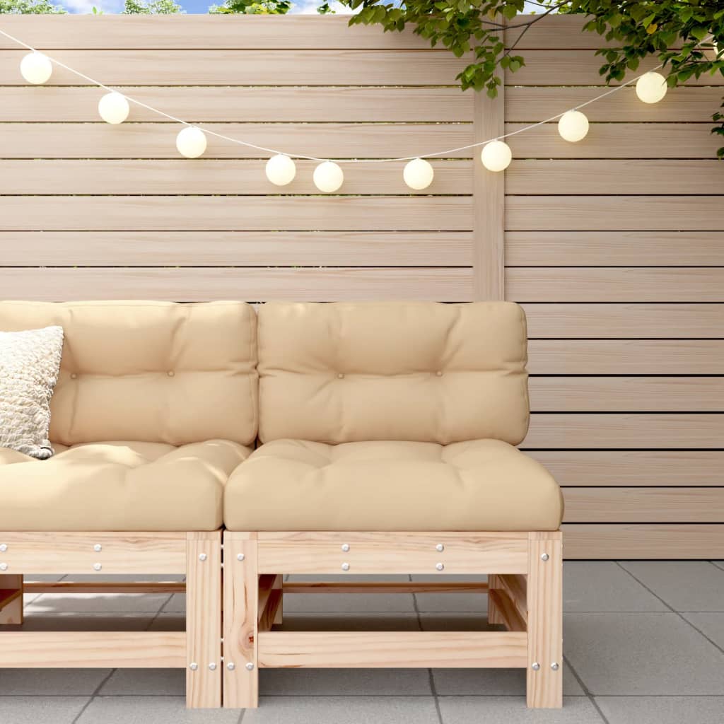 Garden Middle Sofa Solid Wood Pine - Brittle & Co